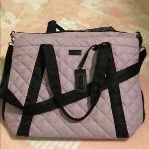 Steve Madden purple tote bag 3 big pockets one zip